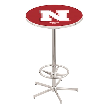 Holland Bar Stool Co 42" Chrome Nebraska Pub Table L216C4228NebrUn